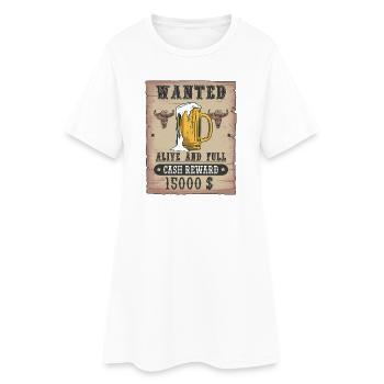 La bière voulait un design amusant pour les buveurs de bière - Robe T-shirt Femme - blanc - Devant