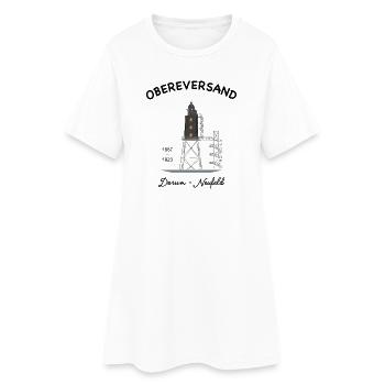 Obereversand Lighthouse, Dorum-Neufeld, North Sea - Women’s T-Shirt Dress - white - Front