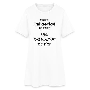 Cadeau humour chien homme ou femme - Robe T-shirt Femme - blanc - Devant