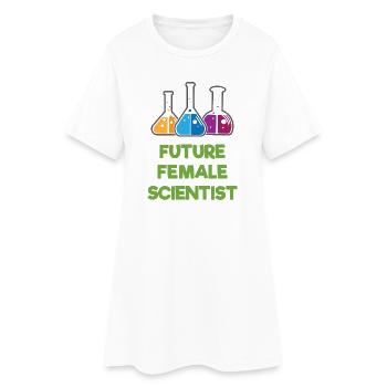 Future Female Scientist - Women’s T-Shirt Dress - white - Front