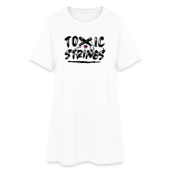 Toxic Strings 2 Colour - Women’s T-Shirt Dress - white - Front