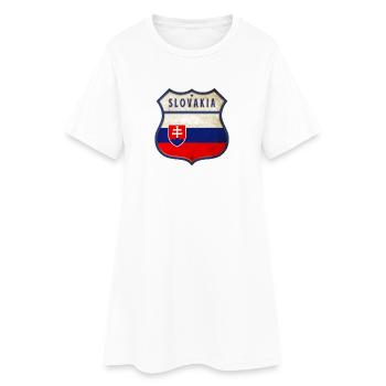 Design du drapeau de la Slovaquie et des armoiries - Robe T-shirt Femme - blanc - Devant