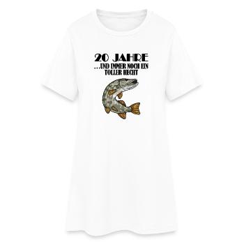 20. Geburtstag Angler Lustiger Spruch - 20 Jahre - Frauen T-Shirt-Kleid - Weiß - Vorne