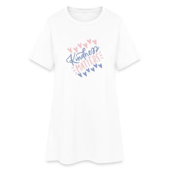 Kindness Matters - Awareness T-Shirt - Frauen T-Shirt-Kleid - Weiß - Vorne