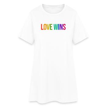 Déclaration d’égalité LGBT arc-en-ciel Fierté - Robe T-shirt Femme - blanc - Devant