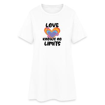 Heart Relationship Love Lgbt Bisexual Statement - Women’s T-Shirt Dress - white - Front