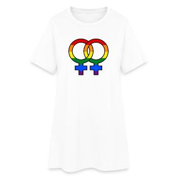 Same-sex marriage LGBT relationship pride - Women’s T-Shirt Dress - white - Front