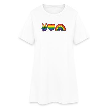 Rainbow Heart Equality Lgbt Homo - Robe T-shirt Femme - blanc - Devant