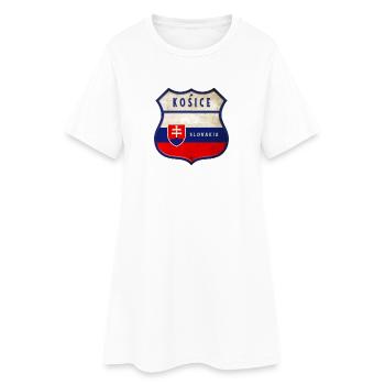 Košice Slowakei Wappen Flaggen Design - Frauen T-Shirt-Kleid - Weiß - Vorne