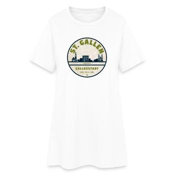 St Gallen Gallusstadt Emblem - Women’s T-Shirt Dress - white - Front