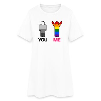 Partenariat homosexuel LGBT Homo Gay - Robe T-shirt Femme - blanc - Devant