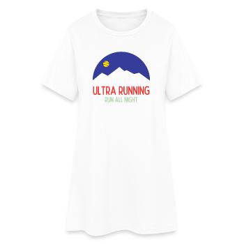 Ultra Running – Courir toute la nuit - Robe T-shirt Femme - blanc - Devant