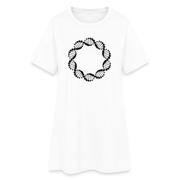 Brin d’ADN en cercle - Robe T-shirt Femme - blanc - Devant