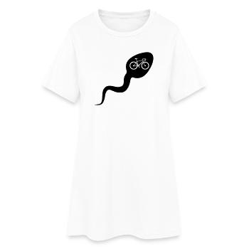 Vélo de sperme - Robe T-shirt Femme - blanc - Devant