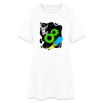 8e anniversaire - 8 ans Jeune astronaute - Robe T-shirt Femme - blanc - Devant