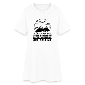 Mountain Wanderer 35e anniversaire 35 ans cadeau - Robe T-shirt Femme - blanc - Devant