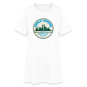 Emblème vintage KL Skyline - Robe T-shirt Femme - blanc - Devant
