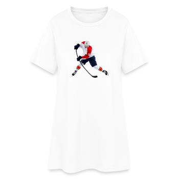 Eishockey - Frauen T-Shirt-Kleid - Weiß - Vorne
