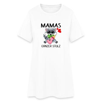 Baby Geburt Schwanger Babyspruch Sprüche - Frauen T-Shirt-Kleid - Weiß - Vorne