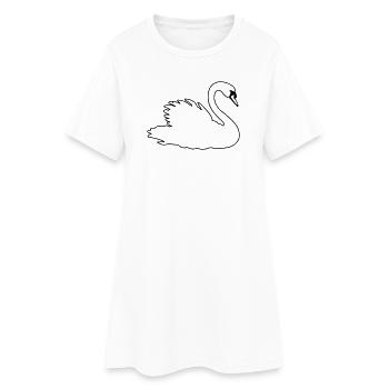 Cygne transparent - Robe T-shirt Femme - blanc - Devant