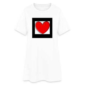 Cadeau pour la fête des mères : Idée de cadeau pour la fête des mères - Robe T-shirt Femme - blanc - Devant