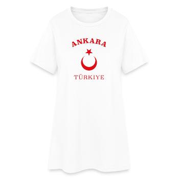 ANKARA Turquie - Turquie - Robe T-shirt Femme - blanc - Devant