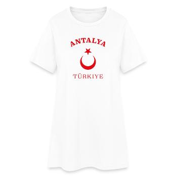 ANTALYA - Türkei - Türkiye - Frauen T-Shirt-Kleid - Weiß - Vorne