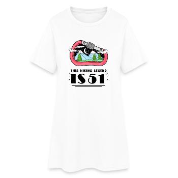 51ème anniversaire randonneur 51 ans randonnée en montagne - Robe T-shirt Femme - blanc - Devant