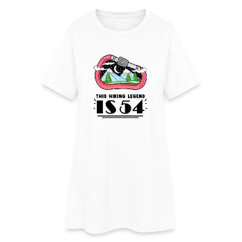 54th birthday hiker 54 years old mountain hiking - Women’s T-Shirt Dress - white - Front