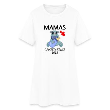 Baby 2023 - Geburt Schwanger 2023 - Frauen T-Shirt-Kleid - Weiß - Vorne