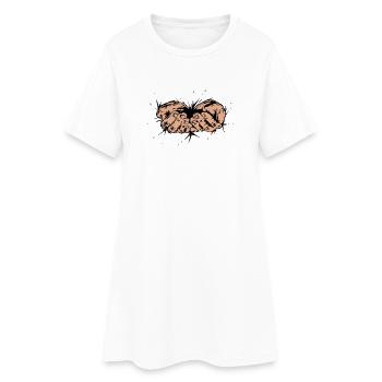 Pauvreté - Robe T-shirt Femme - blanc - Devant