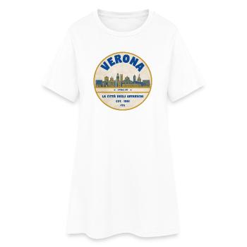Vérone - Robe T-shirt Femme - blanc - Devant