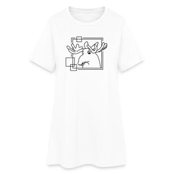 Orignal en forme géométrique - Conception d’art au trait - Robe T-shirt Femme - blanc - Devant