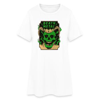Death Metal Design - Robe T-shirt Femme - blanc - Devant