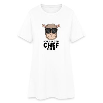 Cool Lama Chef Spruch - Frauen T-Shirt-Kleid - Weiß - Vorne