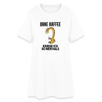 Kaffee Spruch lustig - Frauen T-Shirt-Kleid - Weiß - Vorne