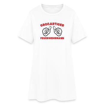 Feuerwehrmann Statement Feuerwehr Lebensretter - Frauen T-Shirt-Kleid - Weiß - Vorne