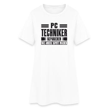 Service Technician Support Solution Quote Service PC - Women’s T-Shirt Dress - white - Front