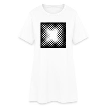 Infinity Black - Frauen T-Shirt-Kleid - Weiß - Vorne