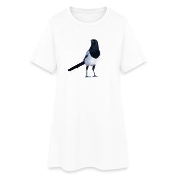 Pica pica - Robe T-shirt Femme - blanc - Devant