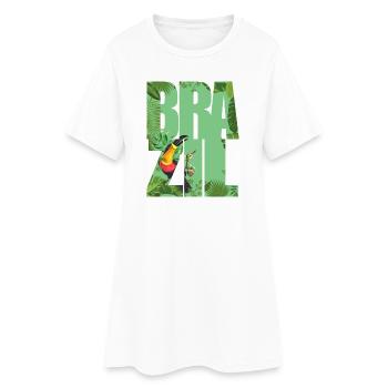 Brésil - Robe T-shirt Femme - blanc - Devant