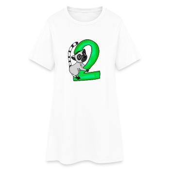 2 ans - Robe T-shirt Femme - blanc - Devant