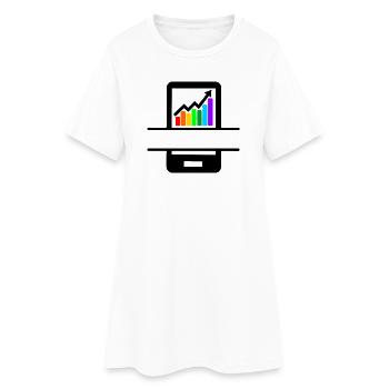 Meilleurs résultats graphique coloré dans smartphone - Robe T-shirt Femme - blanc - Devant