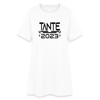 Tante 2023 - Tante werden - Tante Geschenk - Frauen T-Shirt-Kleid - Weiß - Vorne