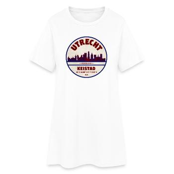 Emblème de la ligne d’horizon Keistad d’Utrecht - Robe T-shirt Femme - blanc - Devant