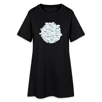 Nuage de soie - Robe T-shirt Femme - noir - Devant
