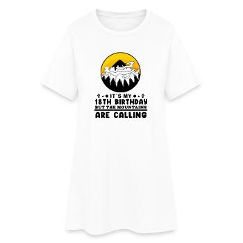 18e anniversaire Mountains Mountain Summit - 18 ans - Robe T-shirt Femme - blanc - Devant