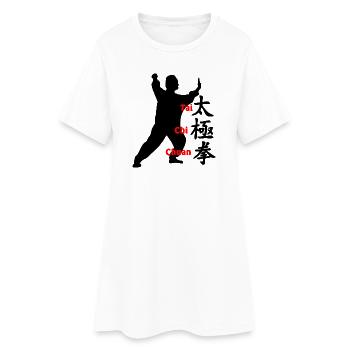 Taichi Chuan des signes chinois et texte - Robe T-shirt Femme - blanc - Devant