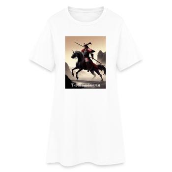 The brave samurai The brave samurai on horse - Women’s T-Shirt Dress - white - Front