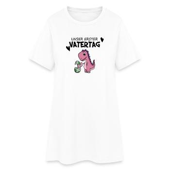 Vatertag - Frauen T-Shirt-Kleid - Weiß - Vorne